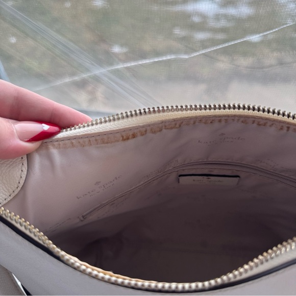 Kate Spade Bailey Textured Leather Shoulder Bag - Parchment White - Picture 5 of 9